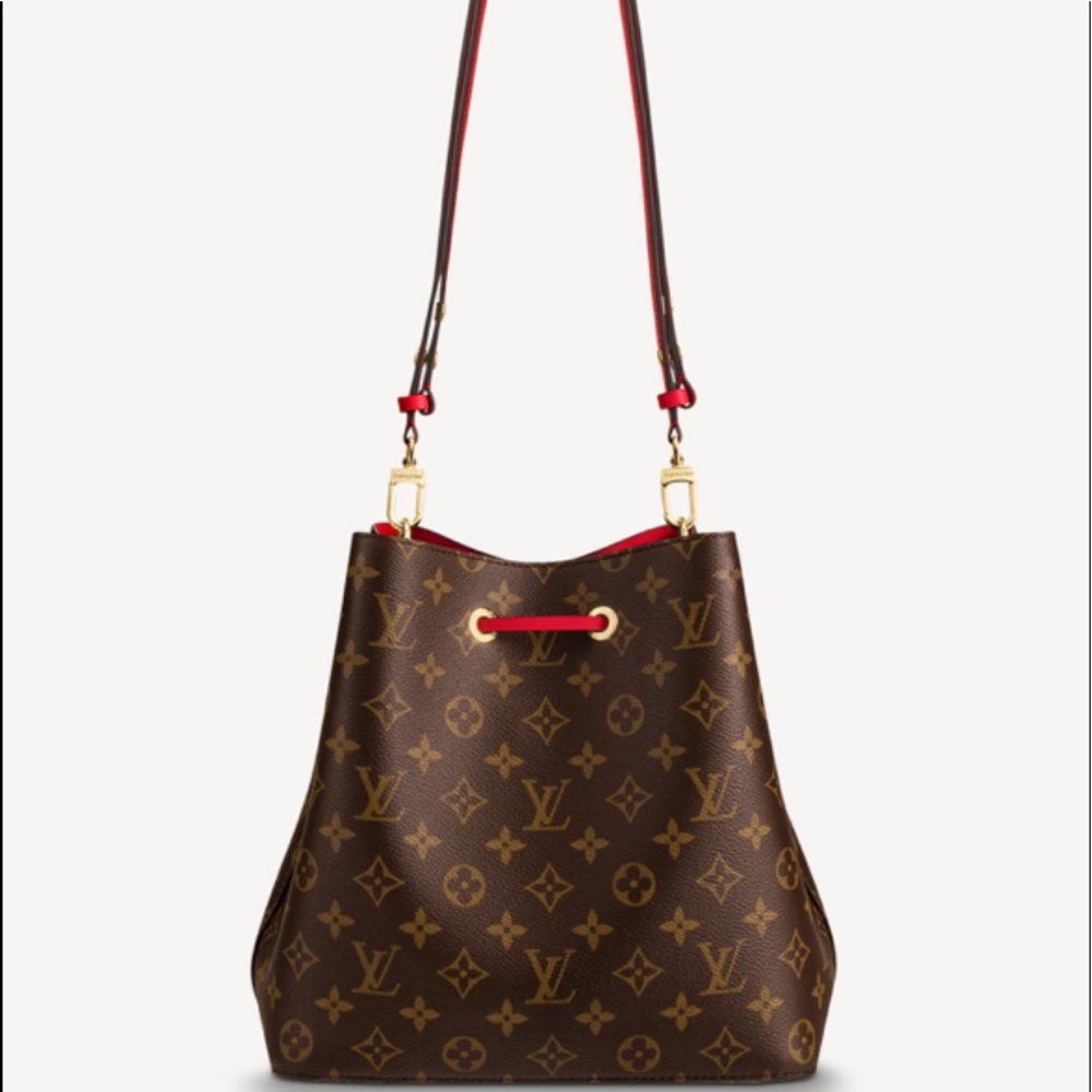 Authentic- LV Neonoe Bucket Drawstring, Freesia, Discontinued Color As Of 2019 - Picture 4 of 11